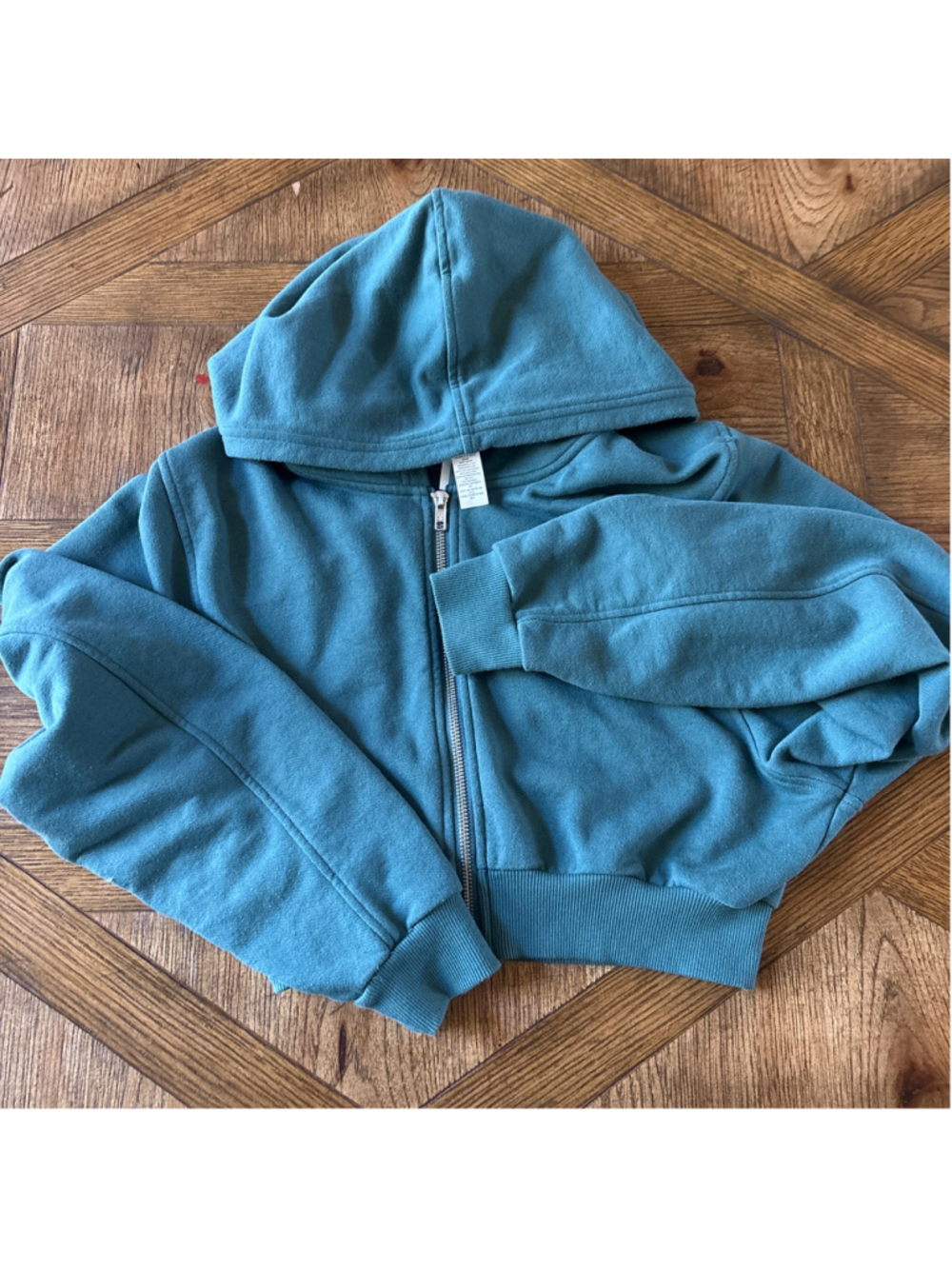 Women's Alo Yoga forest green sweet escape Cropped Zip-Up Hoodie Size S